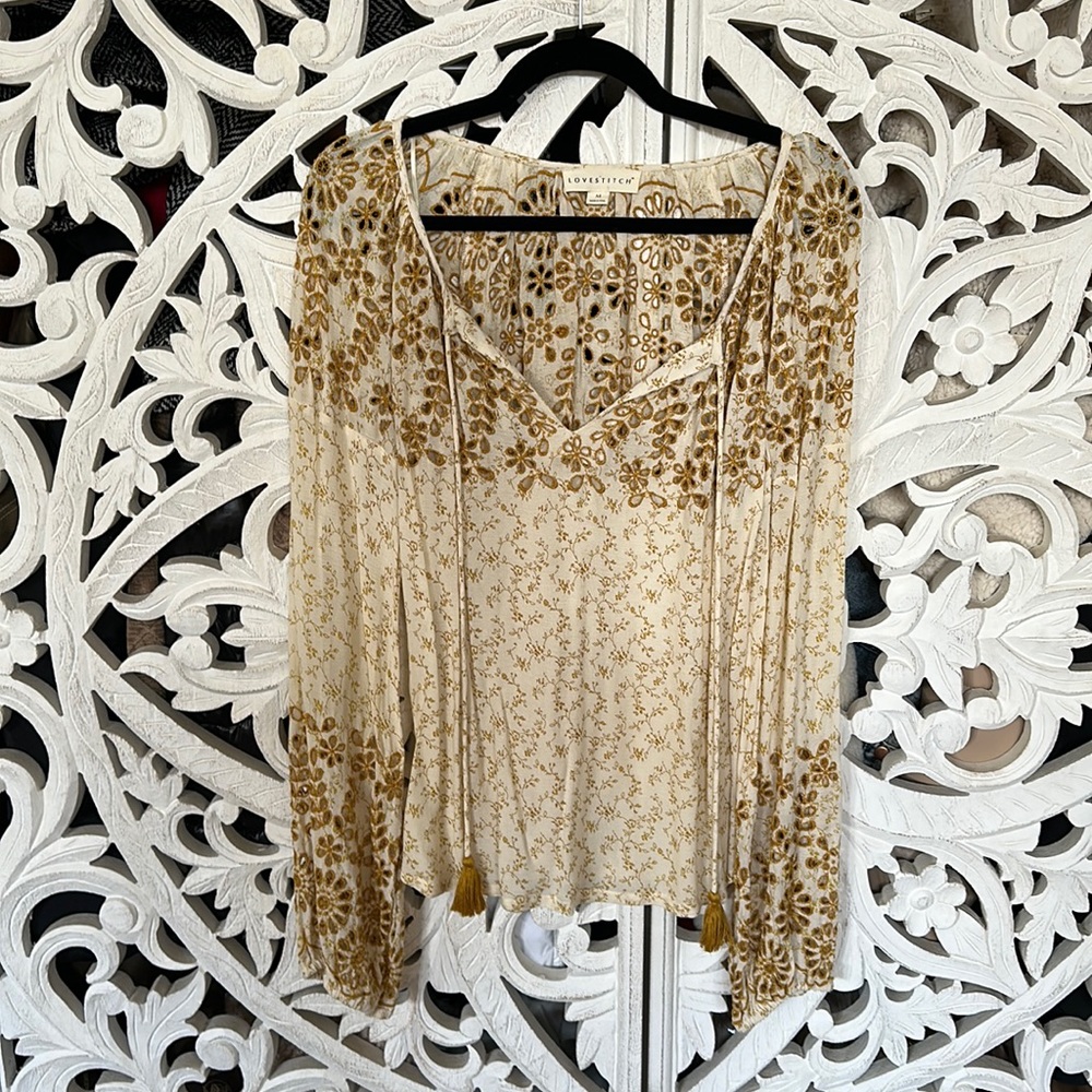 Love stitch fall blouse